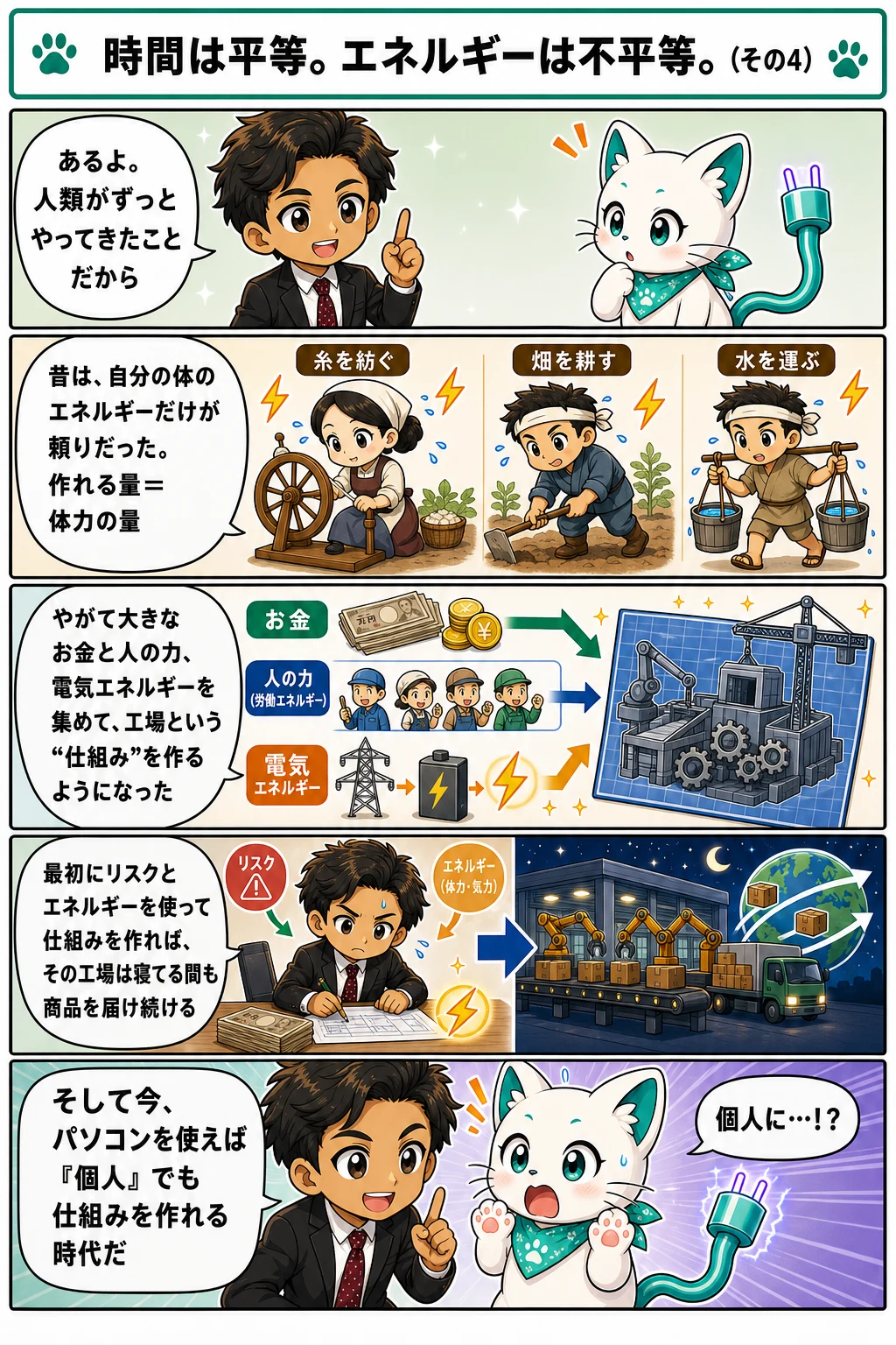 漫画『時間は平等。エネルギーは不平等。』4ページ目